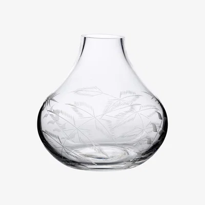 Wolf & Badger A Hand-Engraved Crystal Vase With Ferns Design The Vintage List