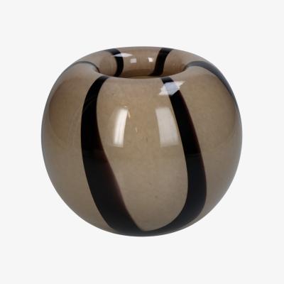 Wolf & Badger Pink / Purple Rounded Striped Two Toned Brown Vase | Casabyjj