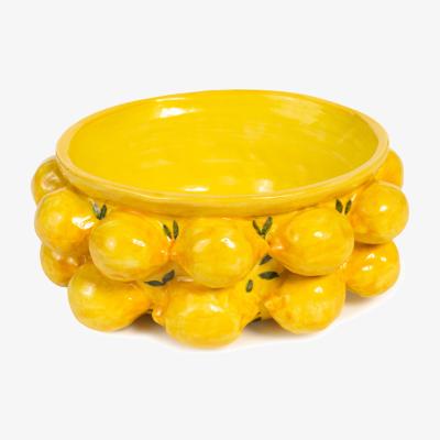 Wolf & Badger Yellow / Orange Amalfi Coast Collection Handmade Ceramic Limited Edition Lemon Vase | Feeling Good Inside