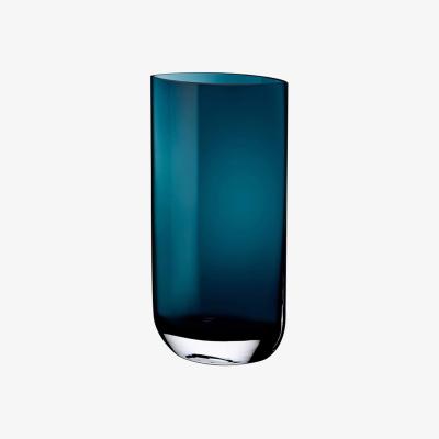 Wolf & Badger Blue Blade Tall Vase In Petroleum | Turgla Home