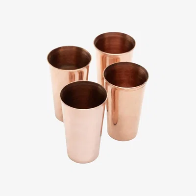 Wolf & Badger Brown Handcrafted Pure Copper Shot Glasses – Four Pieces | Anatoliacraft