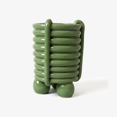Wolf & Badger The Higher Roller Vase | Green | One Size | House of Revelry