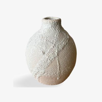 Wolf & Badger White Ara Crater Vase Gina Desantis Ceramics