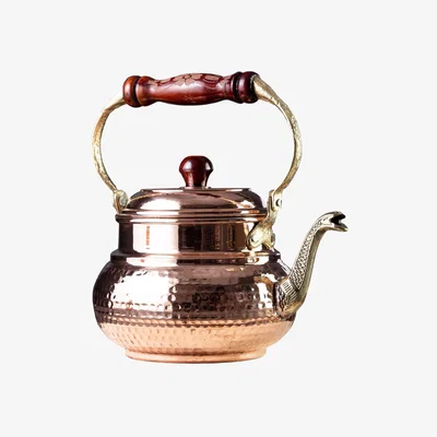 Wolf & Badger Neutrals Handmade Solid Copper Teapot & Kettle - Premium Copper Kettle Kitchen Utensil | Modeditions