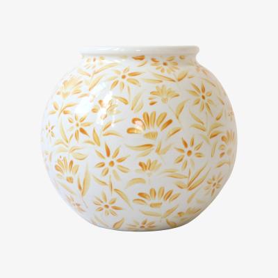 Wolf & Badger Neutrals / Yellow / Orange Sunburst Large Ball Vase - Yellow Rosanna Corfe