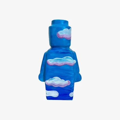 Wolf & Badger Blue / Purple The Sunset Sky Block Figure Ceramic Vase | Quillattire