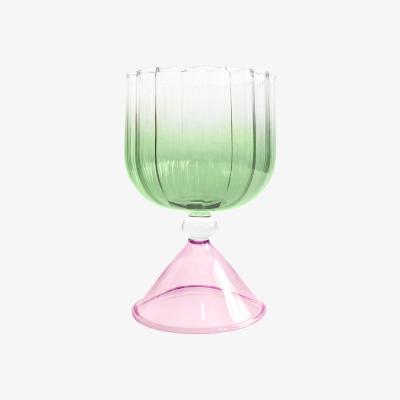 Wolf & Badger Green / Pink / Purple Gatsby Goblet - Set Of Six - Emerald | Lodore