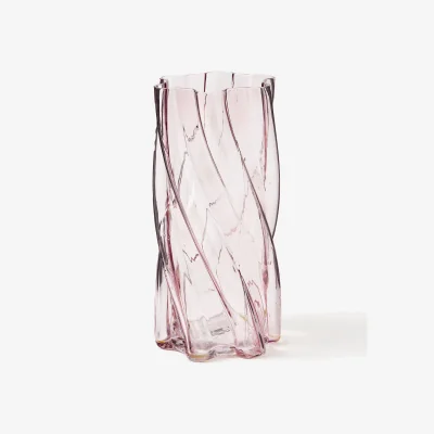 Westwing Glass Vase Marshmallow, H 25 cm
