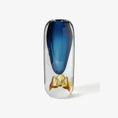 Westwing Mouth-Blown Glass Vase Tyron, H 33 cm