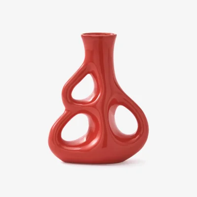 Westwing Handmade Ceramic Vase Three Ears, H 21 cm