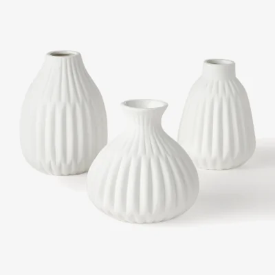 Westwing Small Porcelain Vases Palo, Set of 3