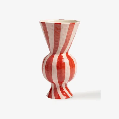 Westwing Hand-Painted Vase Rhombic, H 30 cm