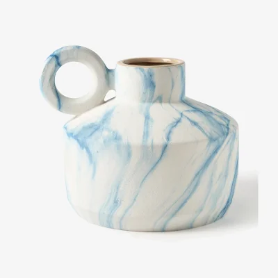 Westwing Marble Effect Vase Kiko, H 27 cm
