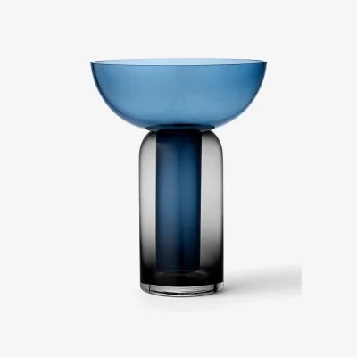 Westwing Mouth-Blown Glass Vase Torus, H 33 cm