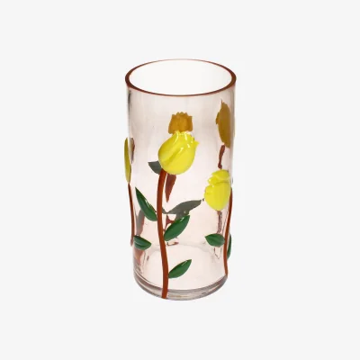 Westwing Glass Vase Tulip, H 25 cm