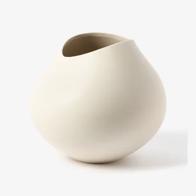 Westwing Handmade Earthenware Vase Opium, H 28 cm