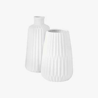 Westwing Vases Esko with Embossed Pattern, Set of 2