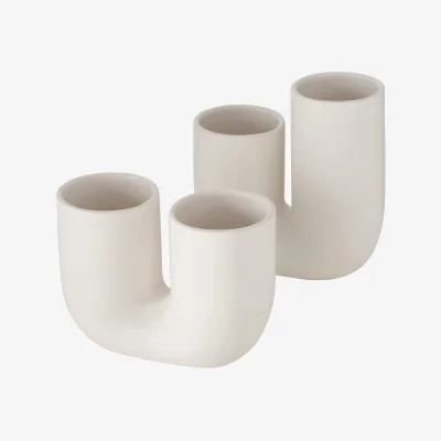 Westwing Handmade Stoneware Design Vases Filicio, Set of 2