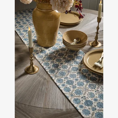 Cox and Cox Floral Block Print Runner