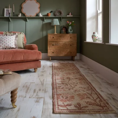 Dunelm Dua Floral Jute Runner