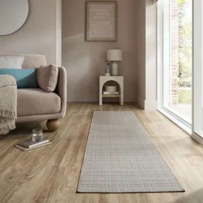 Dunelm Woven Check Runner