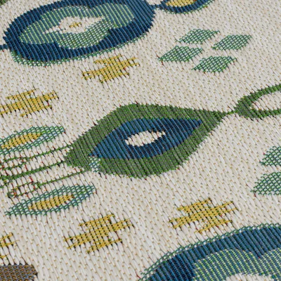 Dunelm Jaipur Indoor Outdoor Traditional Runner Blue