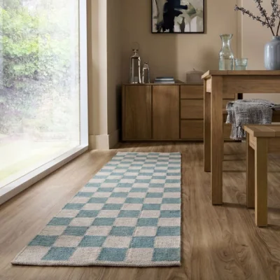 Dunelm Seb Checkerboard Wool Runner