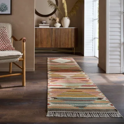 Dunelm Tana Diamond Wool Runner