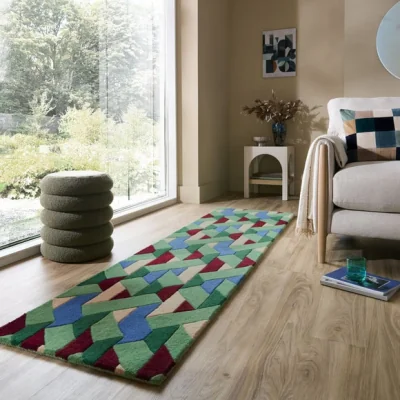 Dunelm Connect Geometric Wool Runner