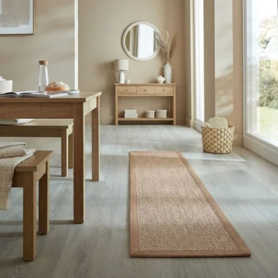 Dunelm Sisal Look Border Easy Care Runner