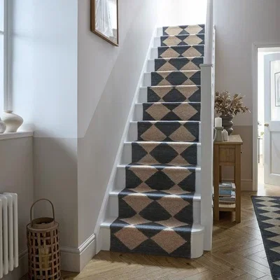 Dunelm Attie Geometric Diamond Wool Stair Runner