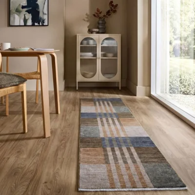 Dunelm Ace Geometric Striped Runner