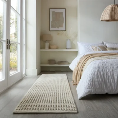 Dunelm Wyatt Wool Textured Check Runner