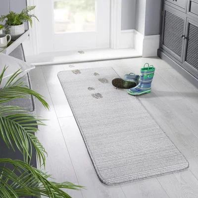 Dunelm Eleni Washable Runner Eleni Grey