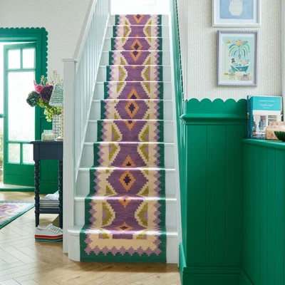 Dunelm Sophie Robinson Candy Kilim Wool Stair Runner