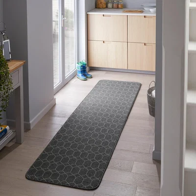 Dunelm PractiMat Orion Washable Runner Charcoal