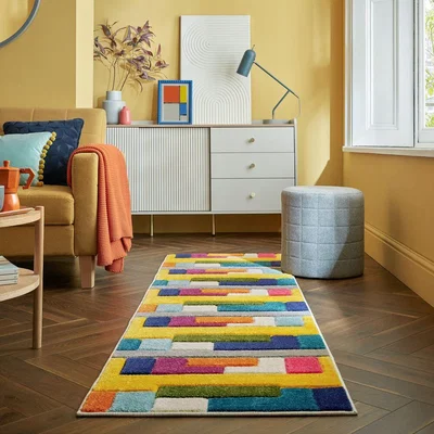 Dunelm Mambo Patchwork Stripe Runner MultiColoured