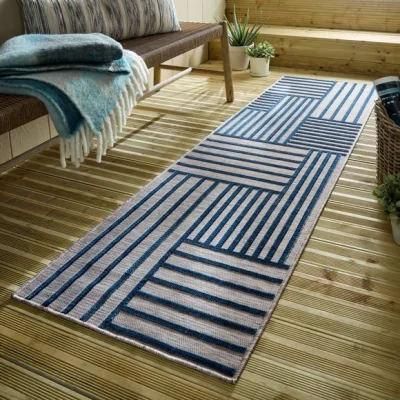 Dunelm Vigo Blocks Indoor Outdoor Runner
