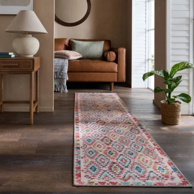 Dunelm Sara Global Diamond Washable Runner