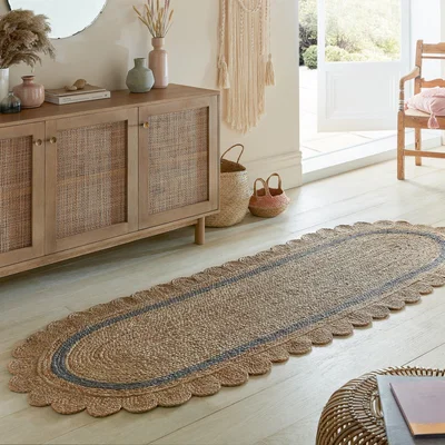 Dunelm Grace Jute Runner Grey