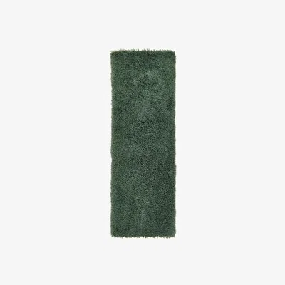 Furniture123 Dark Green Shaggy Runner Rug - 67x200cm - Chicago