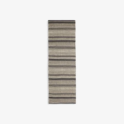 Habitat Habitat Agnes Flatweave Cotton Runner - Black - 65x200cm