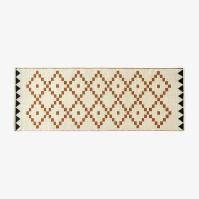 Habitat Habitat Mohan Flatweave Reversible Runner- 750 x 200cm - Tan