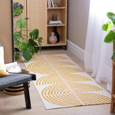 Habitat Habitat Global Print Flatweave Runner - 75X200cm - Yellow