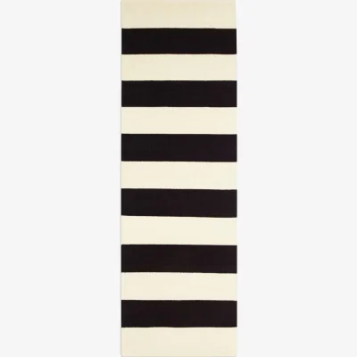 Habitat Habitat Raya Flatweave Cotton Runner Black & White 65x200cm