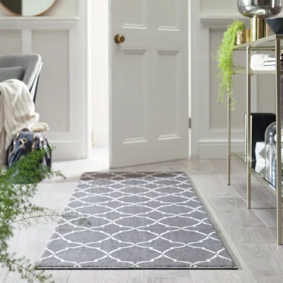 Habitat Habitat Trellis Runner - 66x200cm - Grey