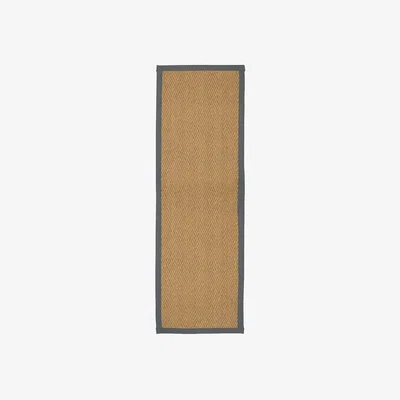 Homebase Herringbone Runner with Border - Grey - 60x180cm