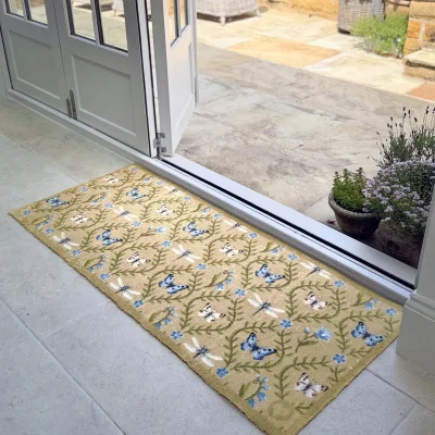 Hug Rug Wild Meadow Beige Green Runner