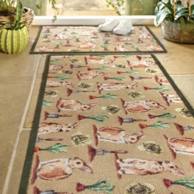 Hug Rug Allotment Bunnies Washable Runner