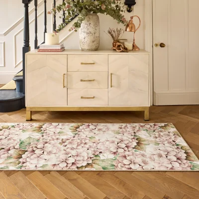 Hug Rug Wild Hydrangea Eco-Washable Runner